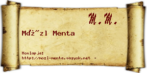 Mözl Menta névjegykártya
